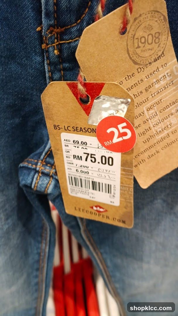 Jeans with Price Tags
