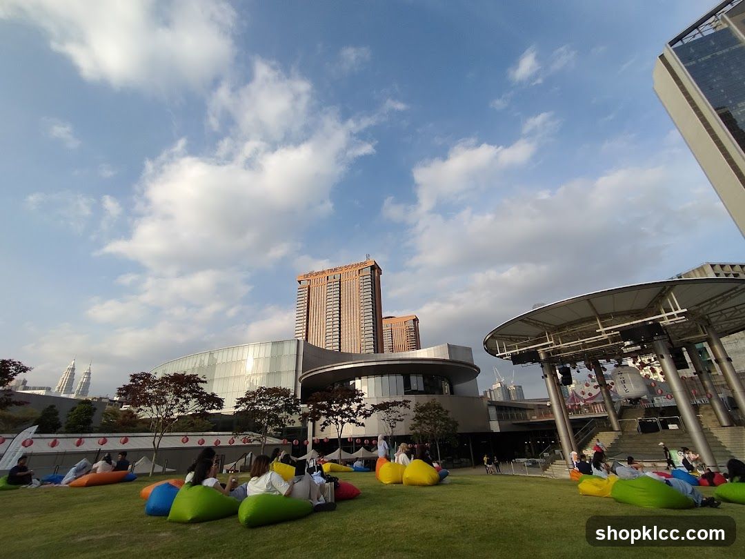 Outdoor Event Space with Bean Bags
