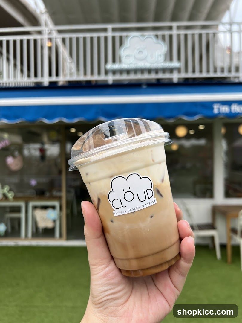 Iced Coffee with Cloud Logo