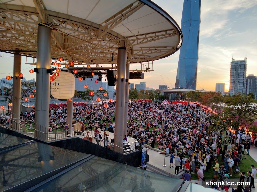 Outdoor Festival at dusk
