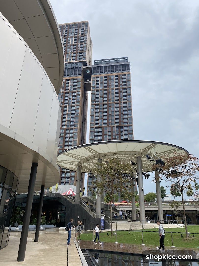Urban plaza with modern architecture