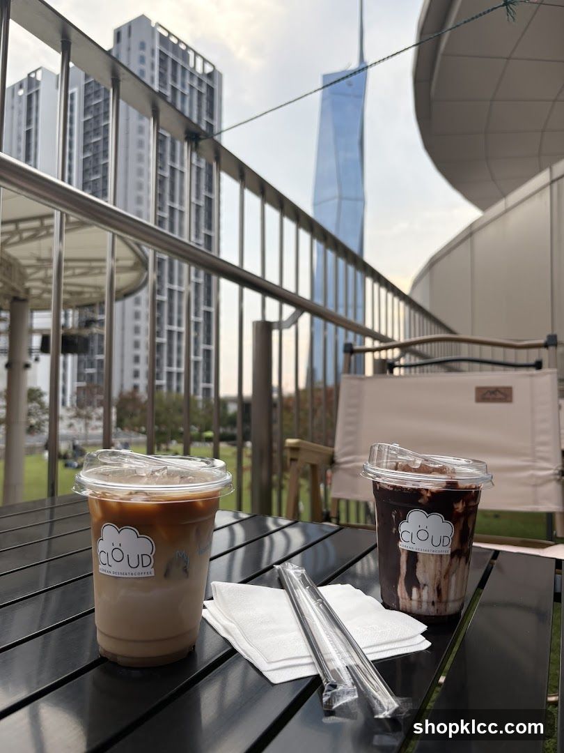 Cloud Coffee Drinks on Balcony