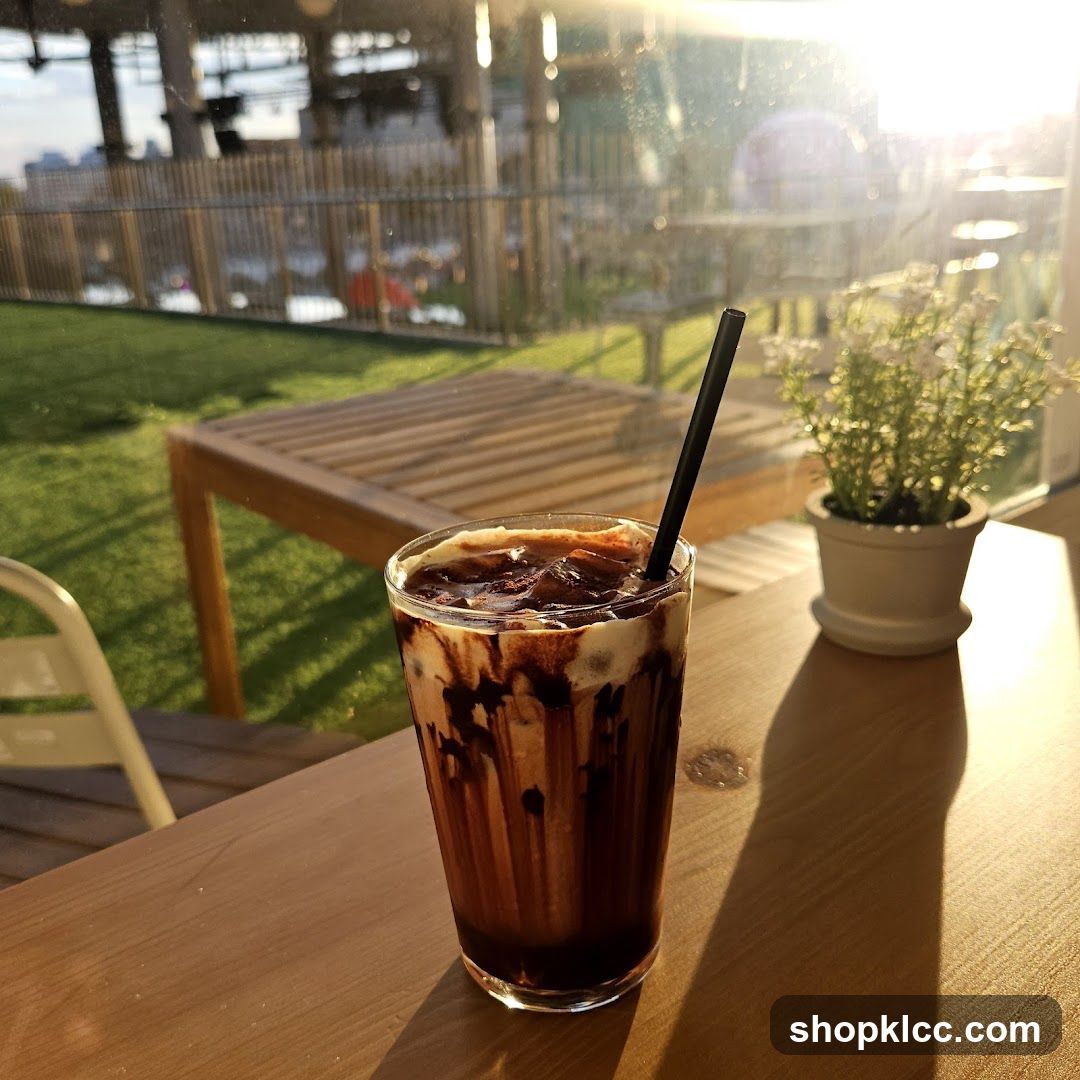 Iced Coffee with Chocolate Drizzle