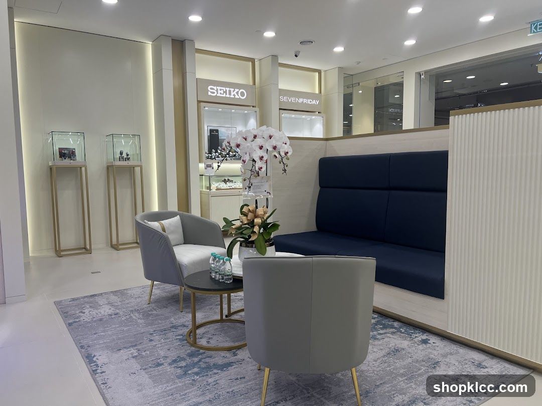 Watch Store Interior with Seating Area