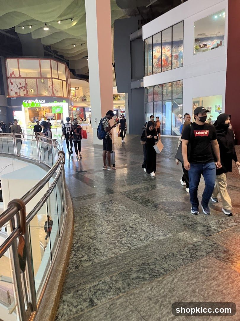 People walking in a mall