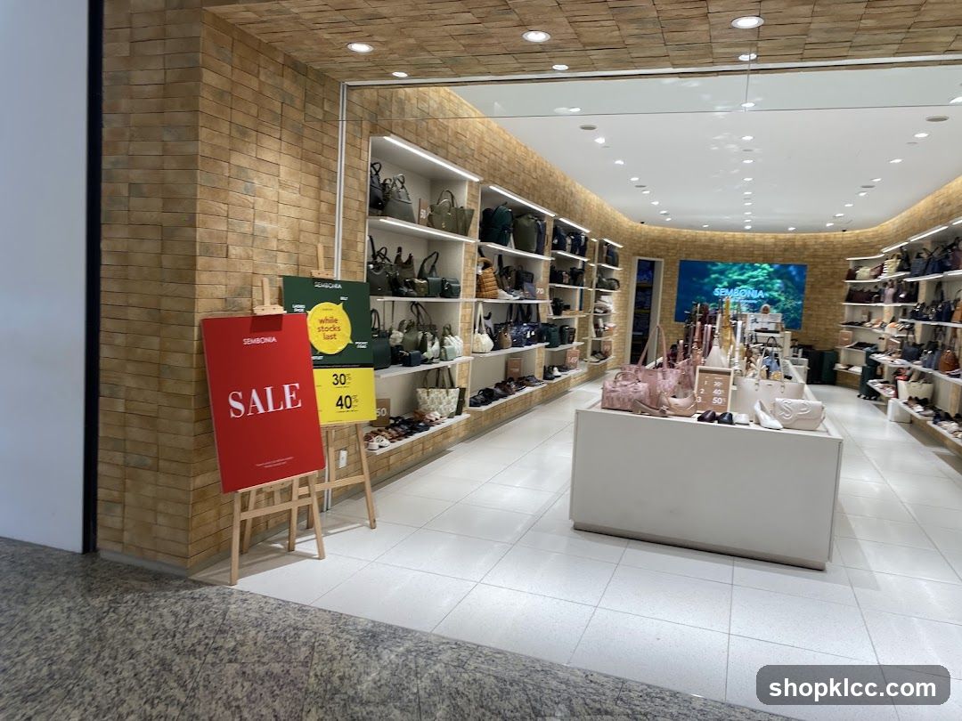 Store Interior with Sale Signs