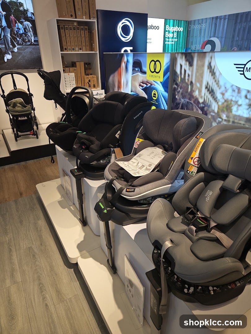 Baby Car Seats and Strollers Display