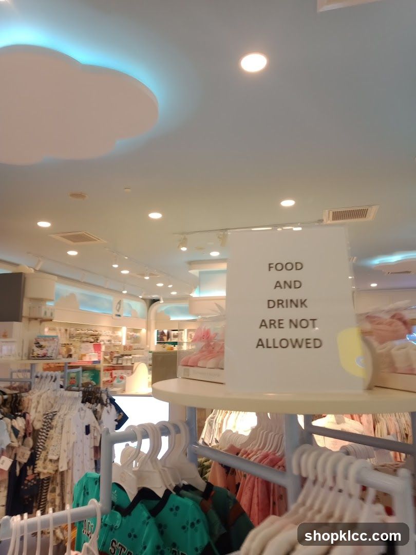 Store Interior with Clothing and Sign