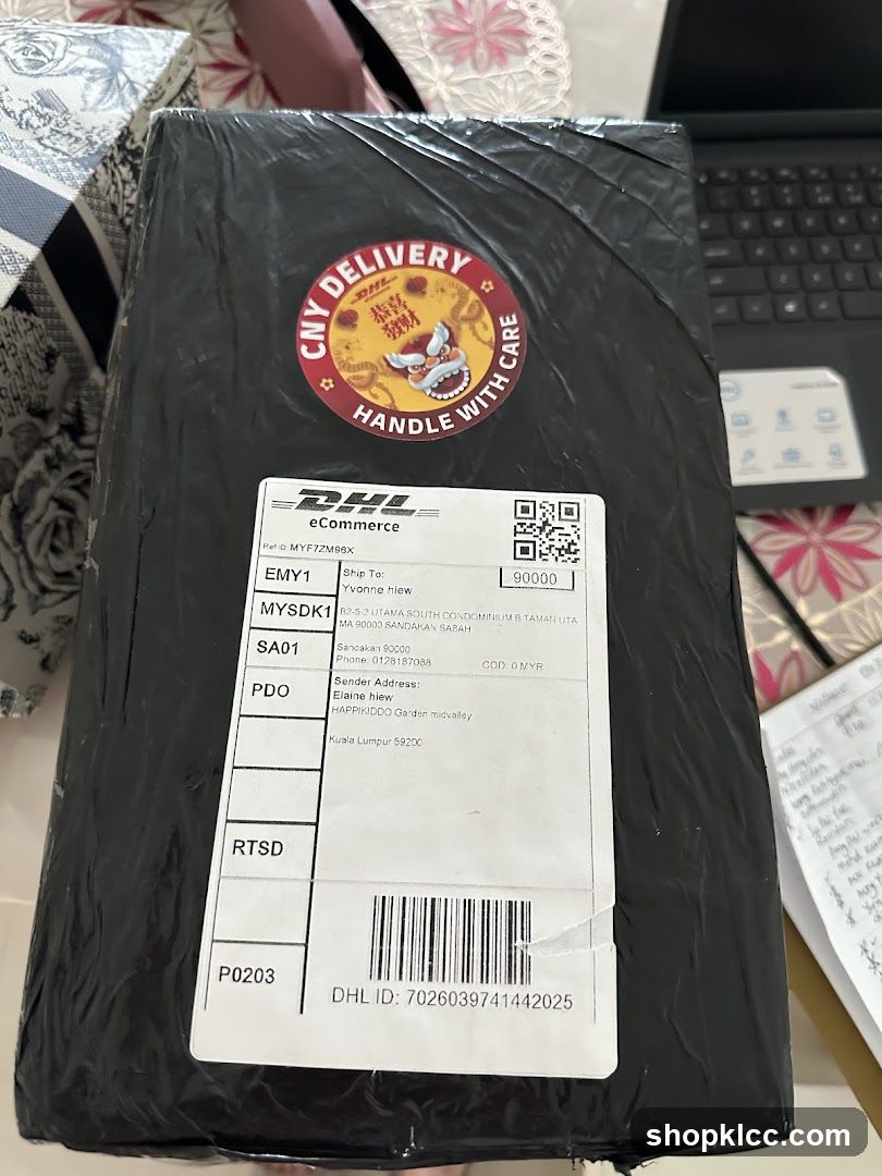 DHL Package with CNY Delivery Sticker