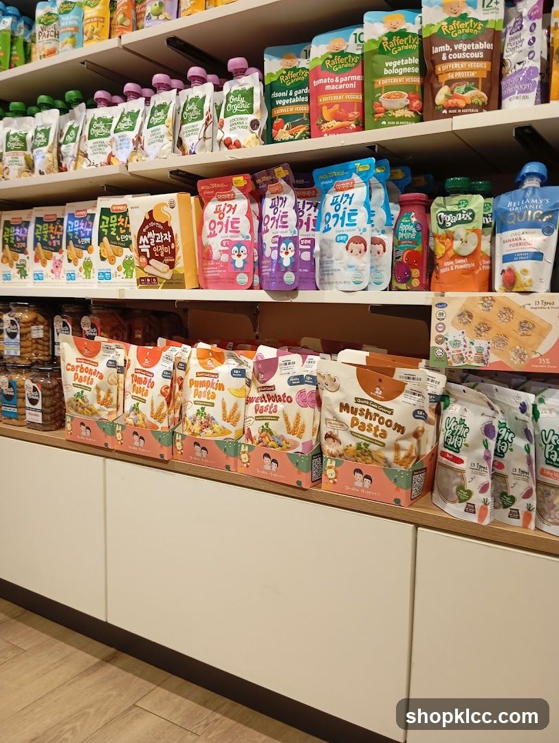 Baby Food Products on Shelves