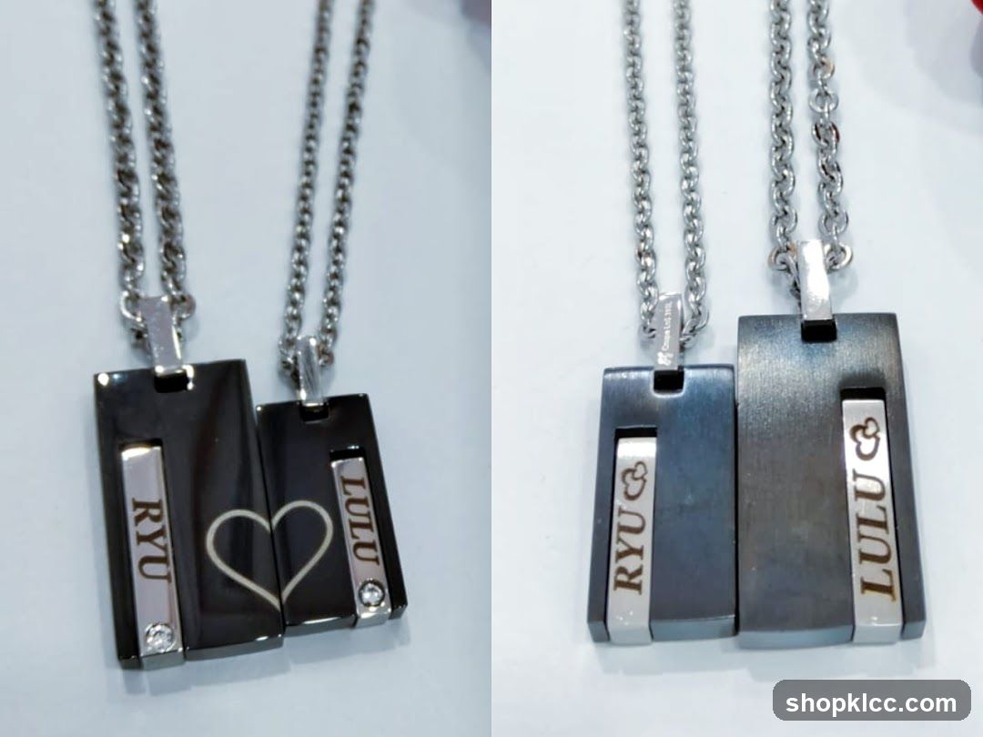 Couple's Engraved Necklaces