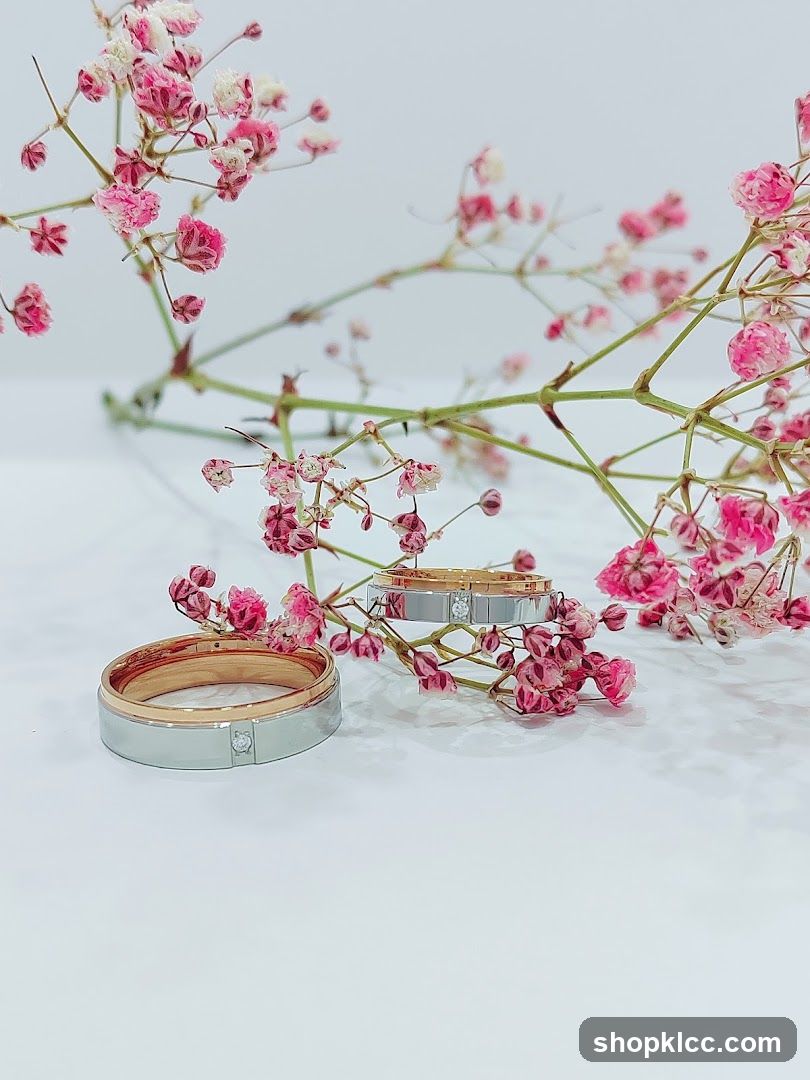 Rings with Baby's Breath Flowers