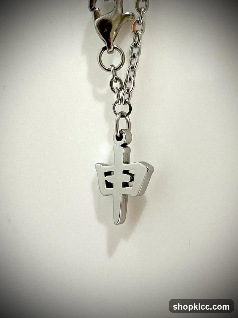 Silver Pendant with Chinese Character
