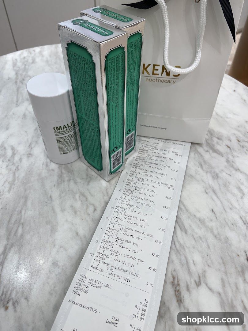 Receipt and Products