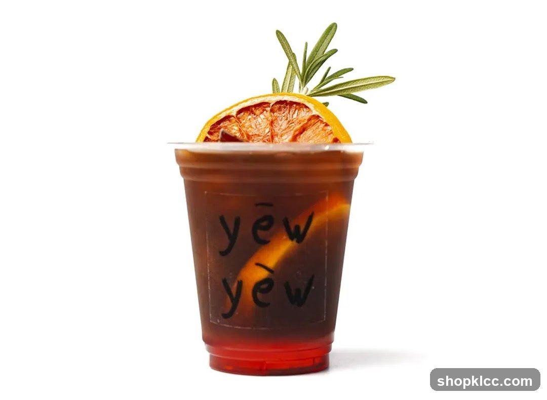 Iced Coffee with Orange and Rosemary