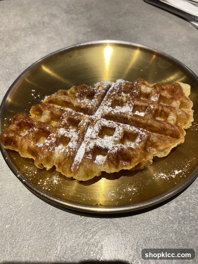 Croissant Waffle with Powdered Sugar