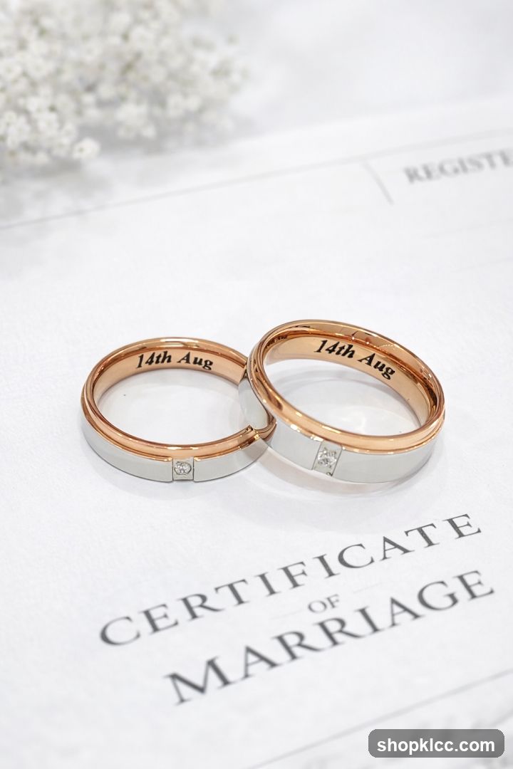 Wedding Rings on Certificate