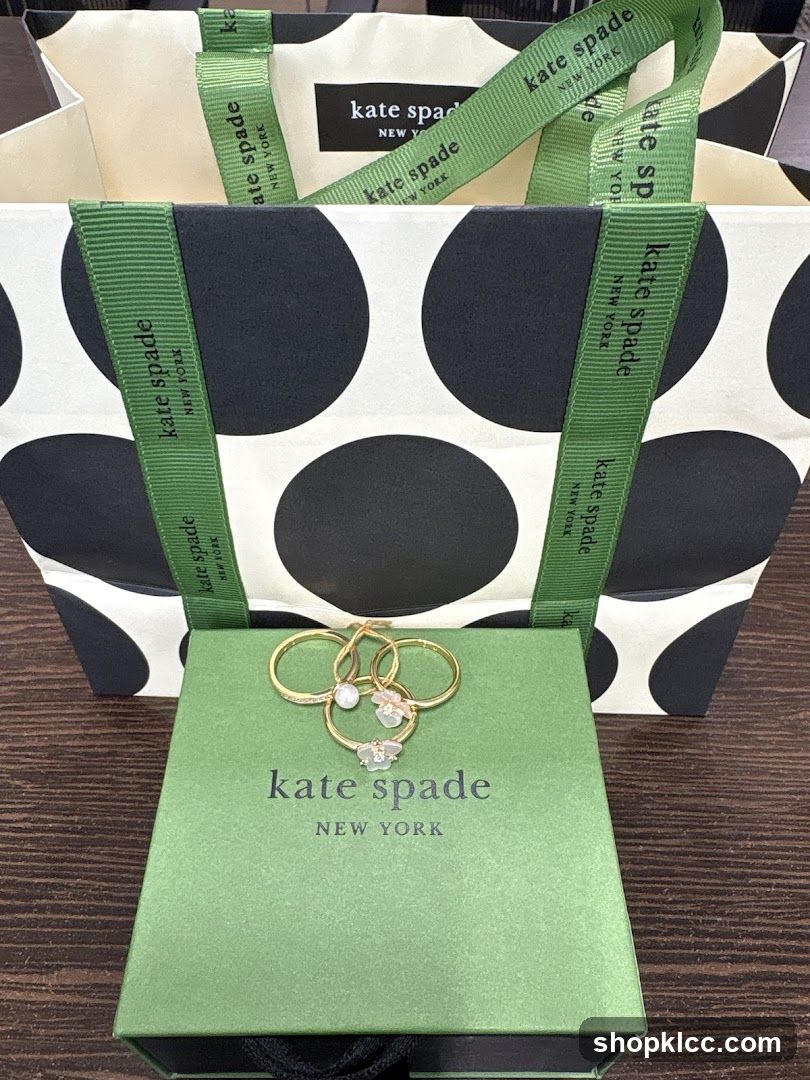 Kate Spade Rings and Shopping Bag