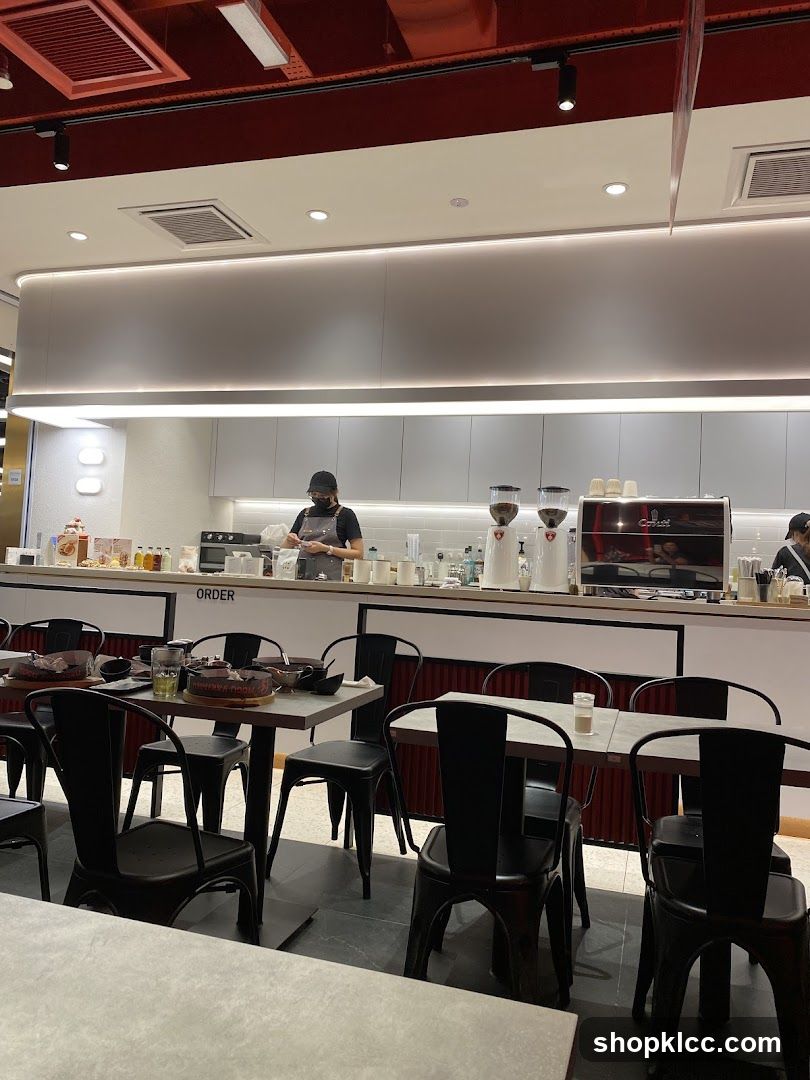 Cafe Interior with Barista