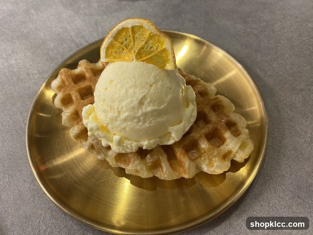 Waffle with Ice Cream