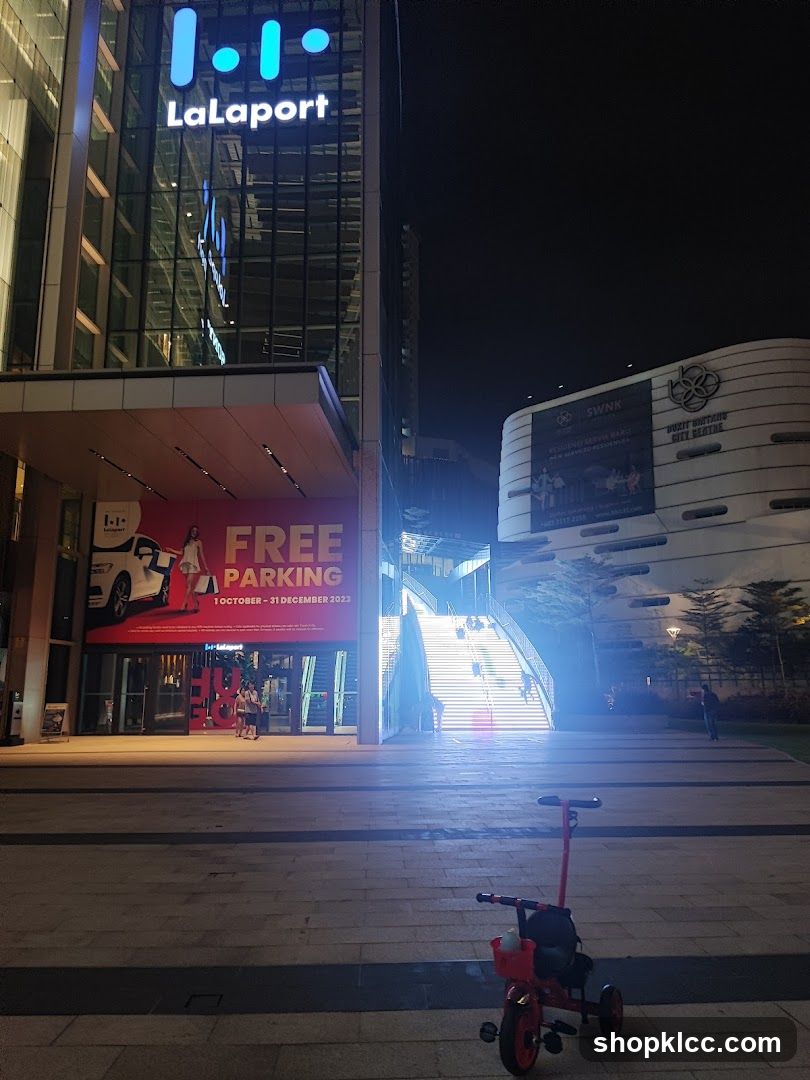 LaPort Building Entrance at Night