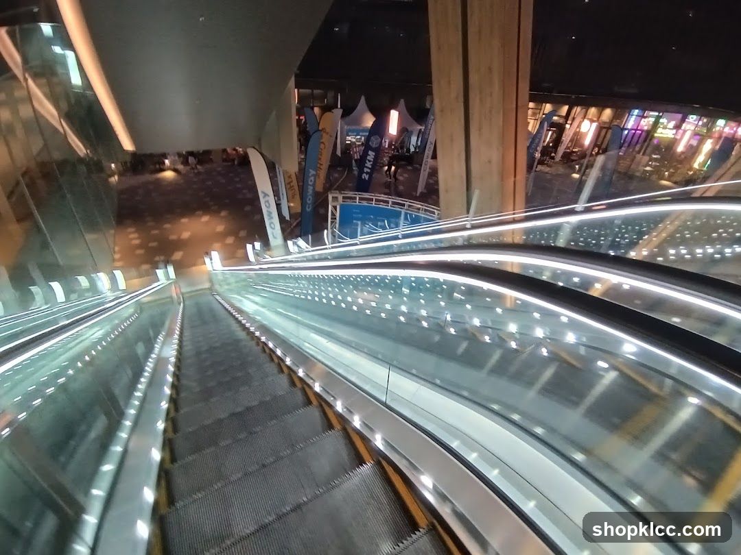 Escalator in a modern building
