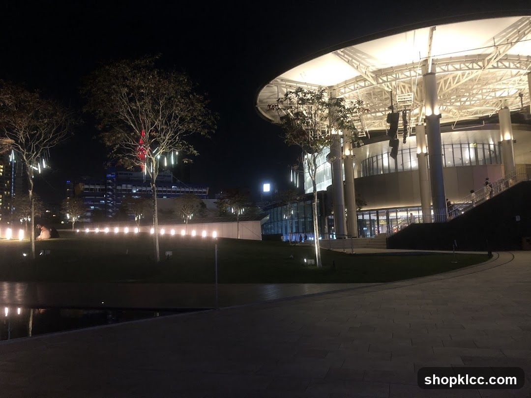 Modern building at night