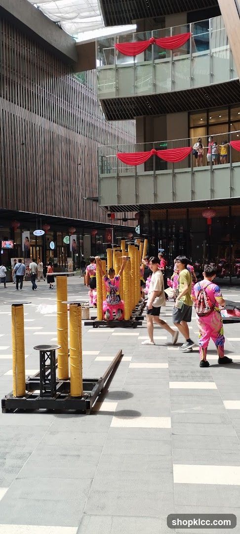 Performers in colorful costumes