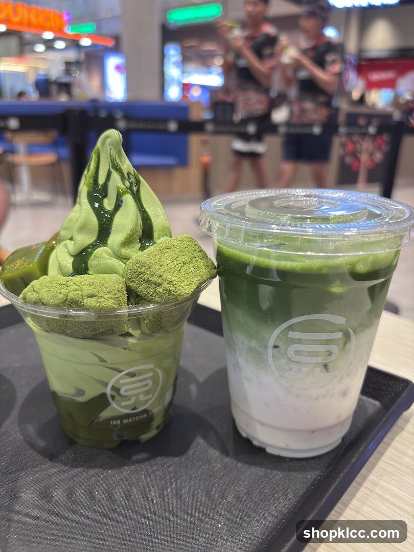 Matcha Soft Serve and Drink