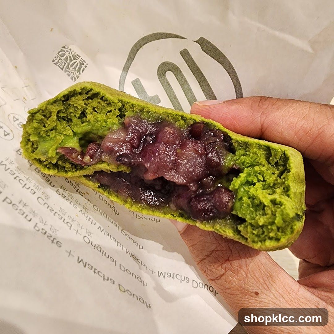 Matcha Donut with Red Bean Filling