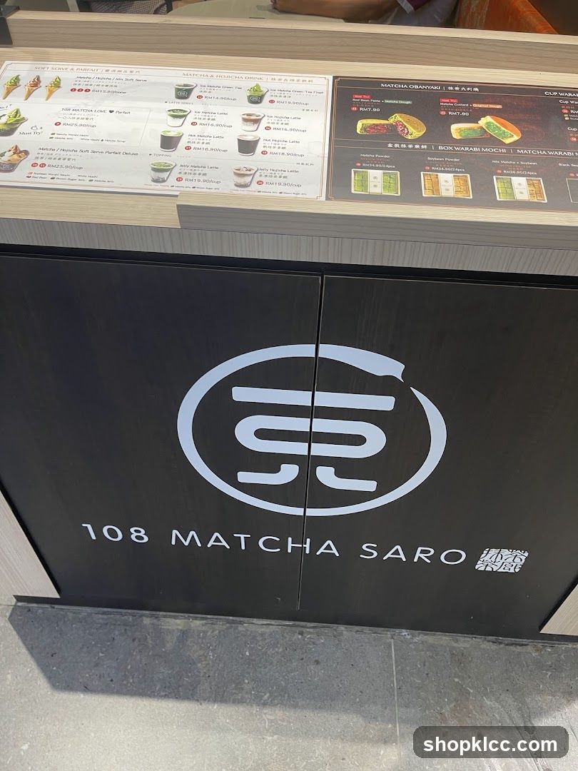 108 Matcha Saro Menu