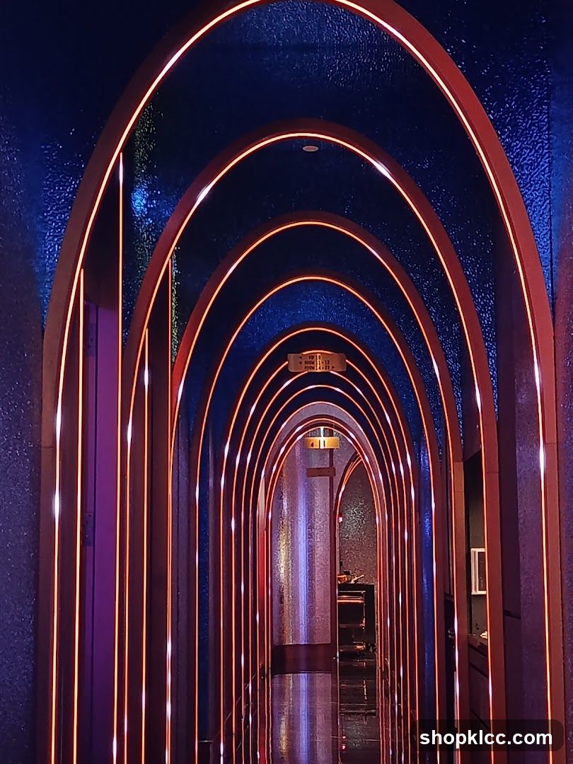 Illuminated Archway Corridor