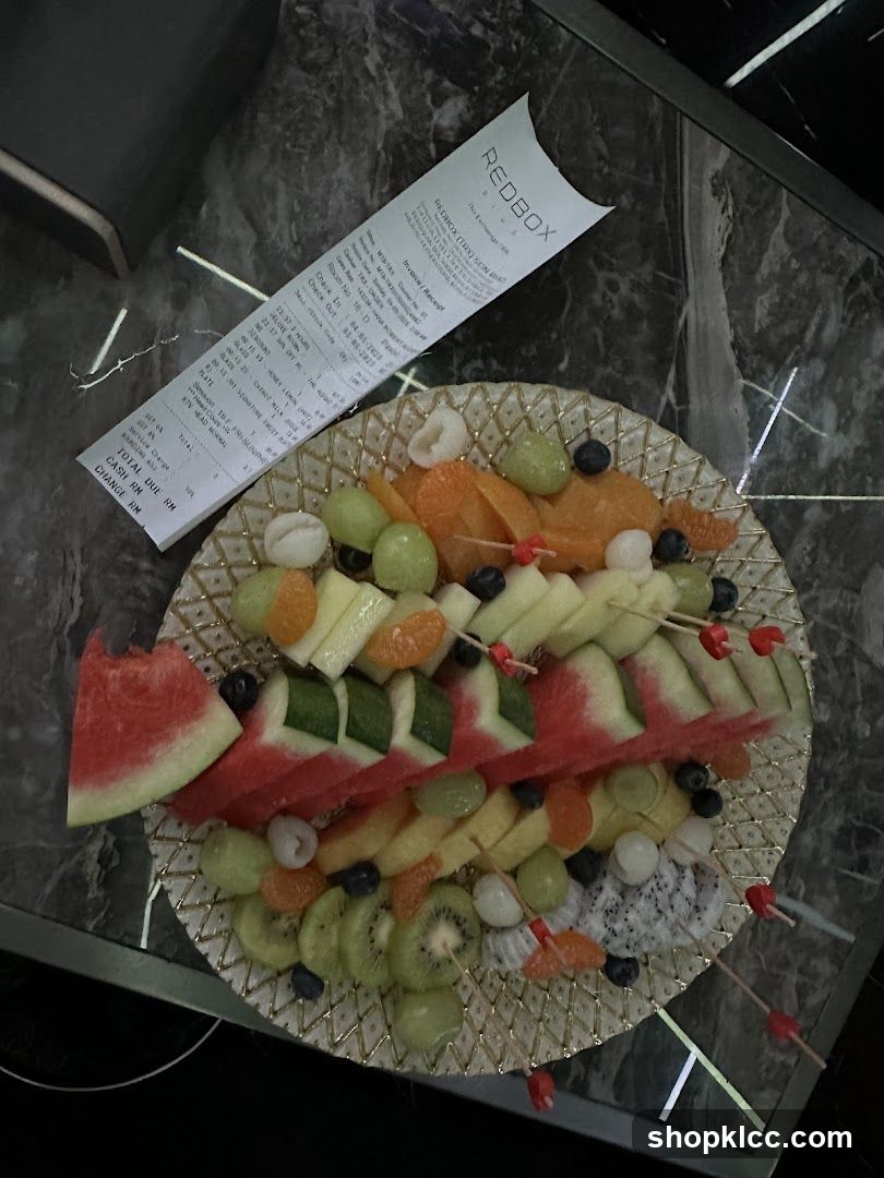 Fruit Platter and Receipt