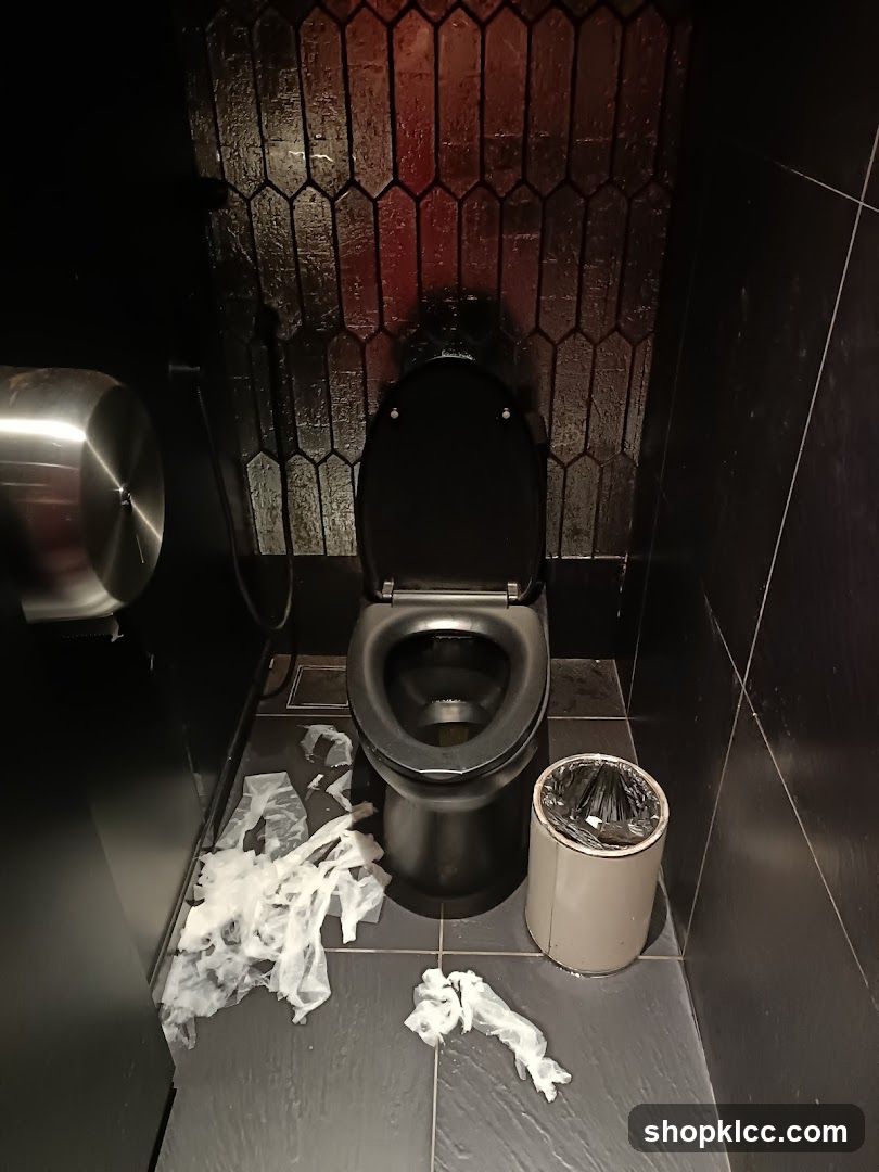 Messy Bathroom Stall