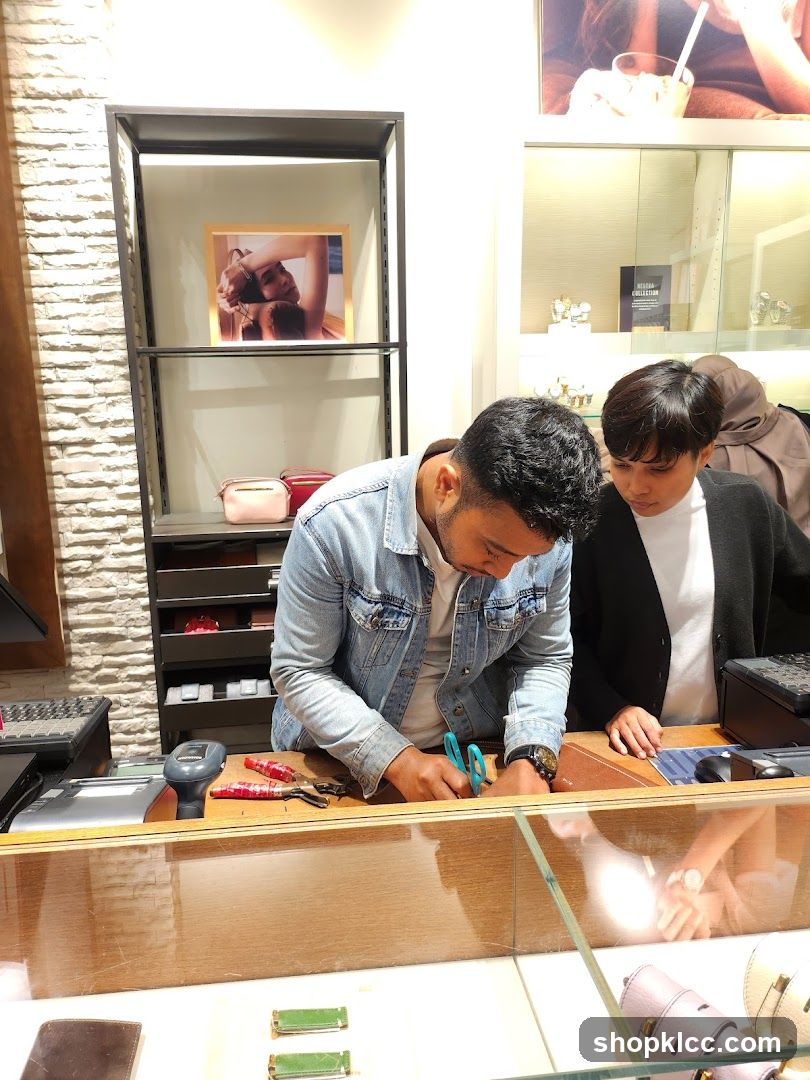 Store interior with staff