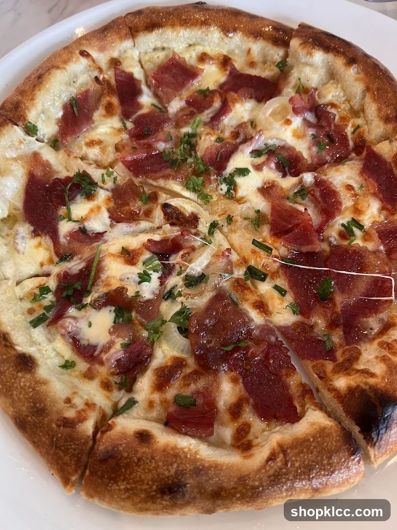 Pizza with Bacon and Parsley
