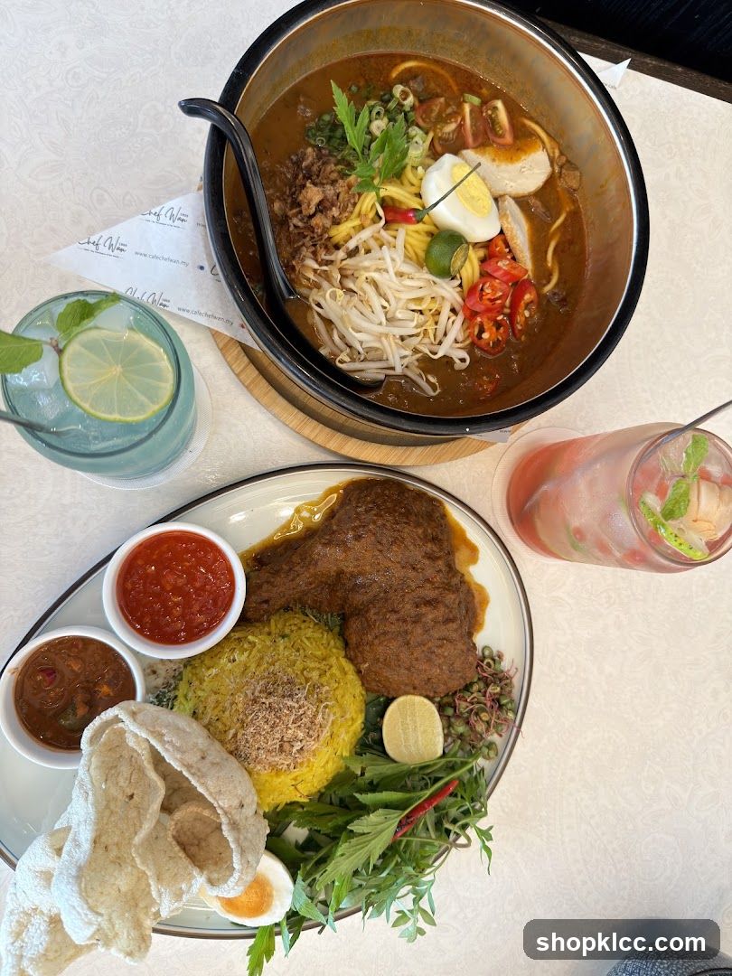 Malaysian Food Platter and Drinks