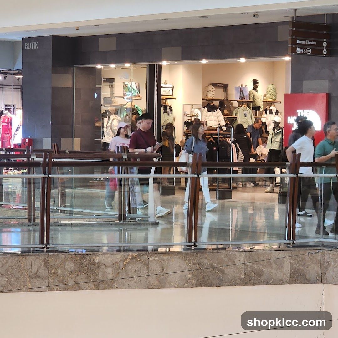 People walking past a store