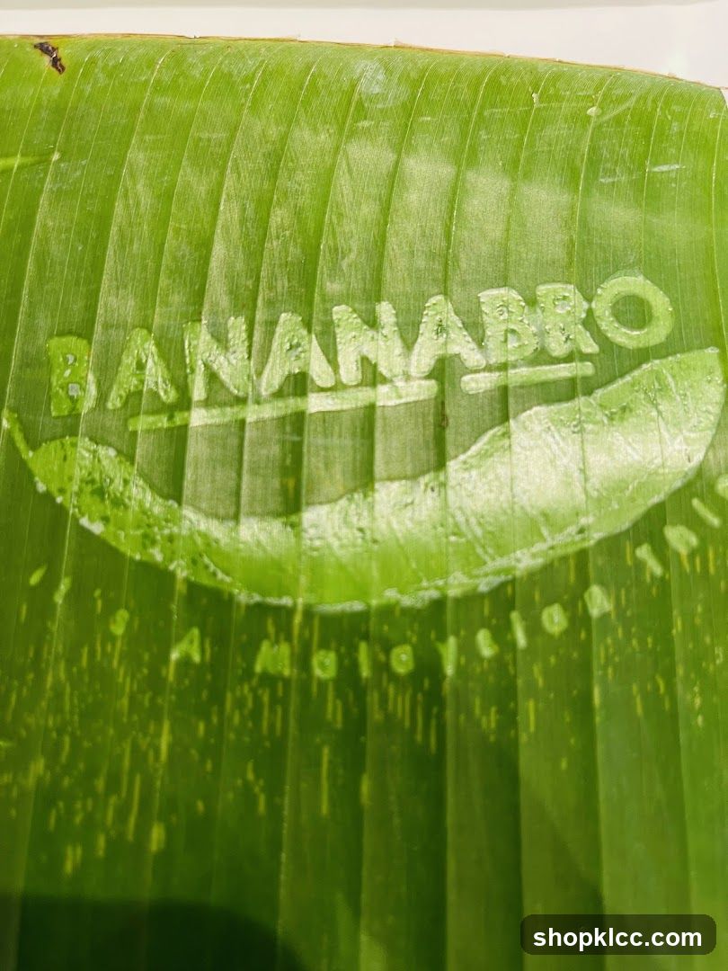 Banana leaf with logo