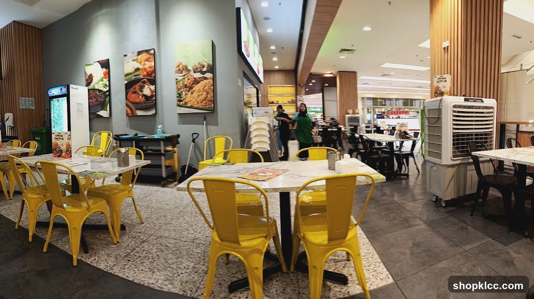 Restaurant Interior with Yellow Chairs