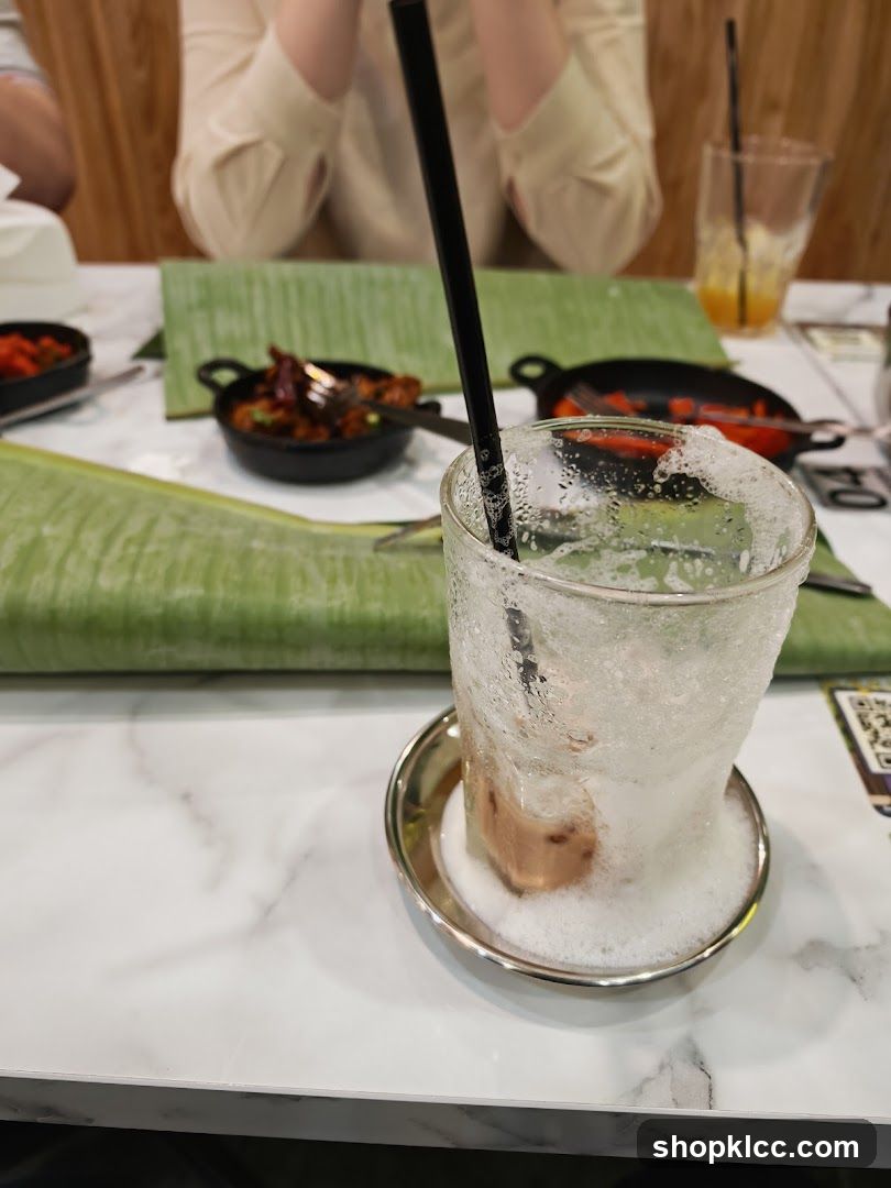 Table Setting with Drink and Food