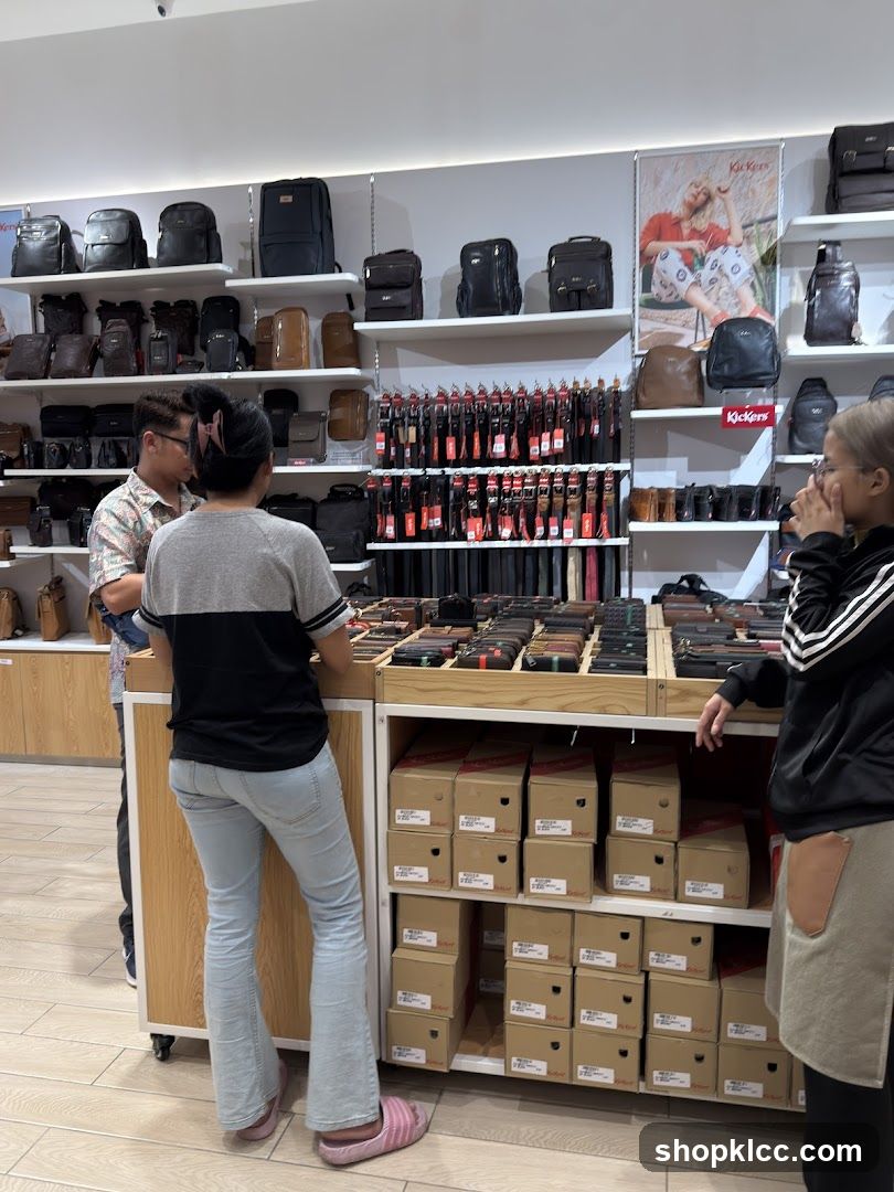 Store Interior with Bags and Wallets