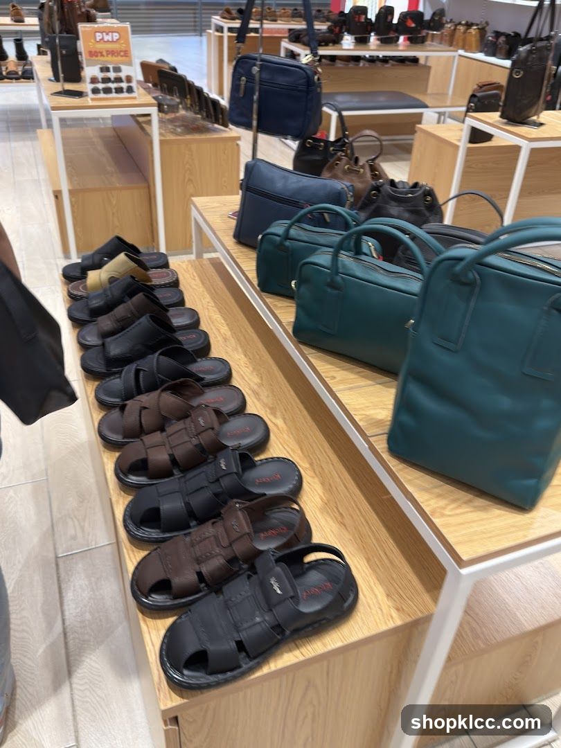 Sandals and Bags Display