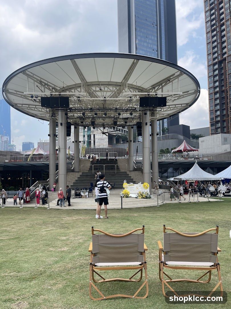 Outdoor Stage and Seating Area
