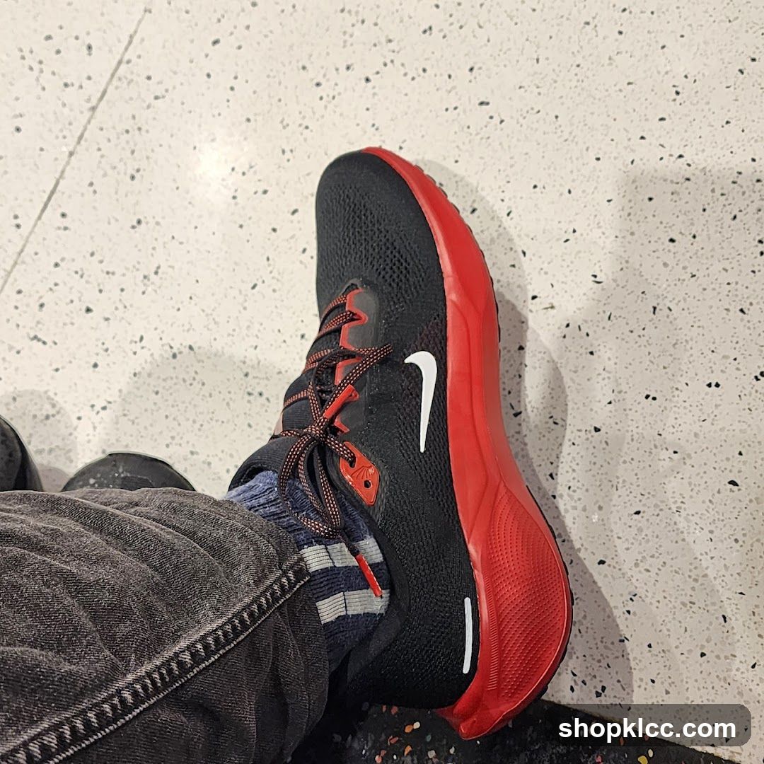 Black and Red Nike Running Shoe