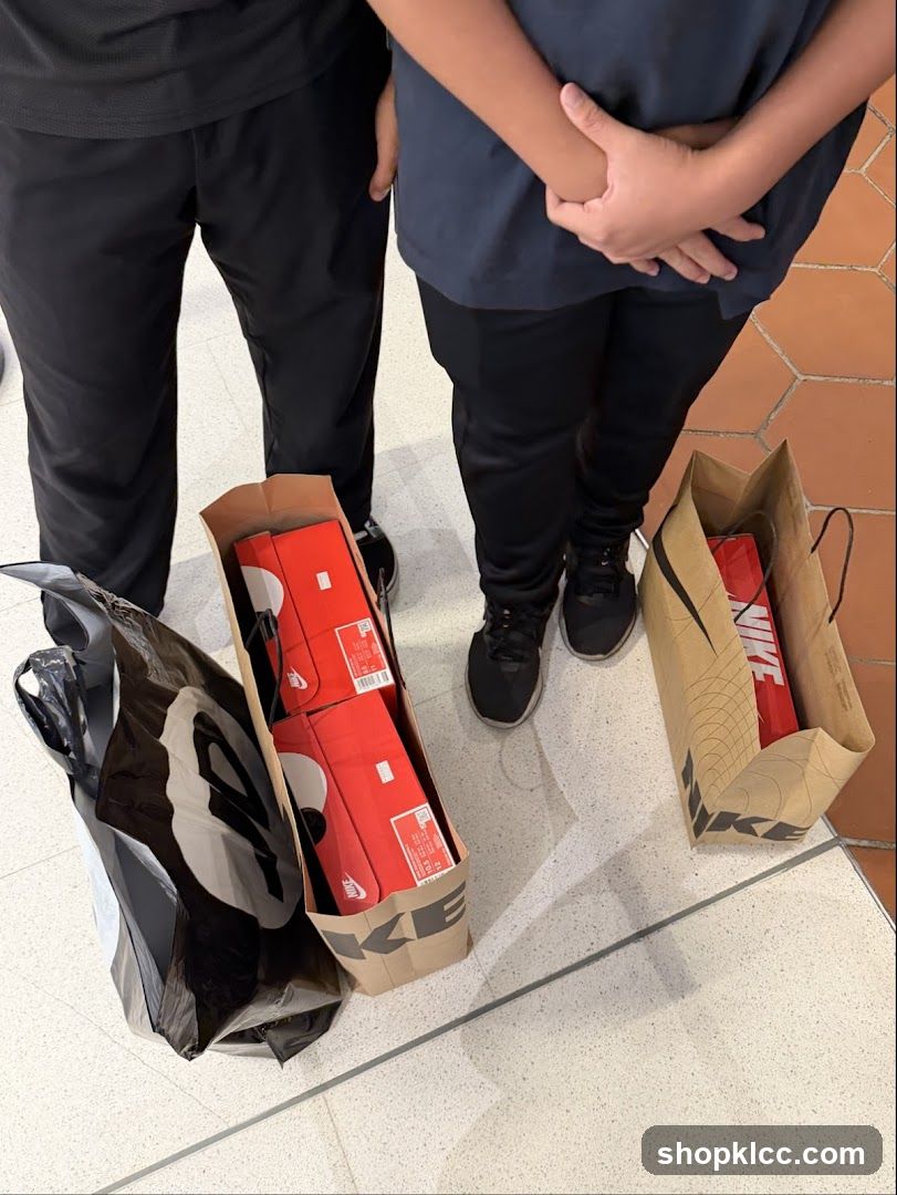 Shopping Bags with Nike Boxes