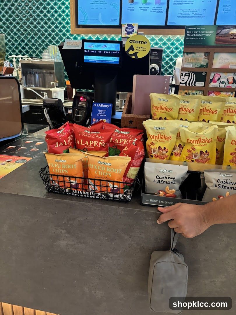 Starbucks Counter with Snacks