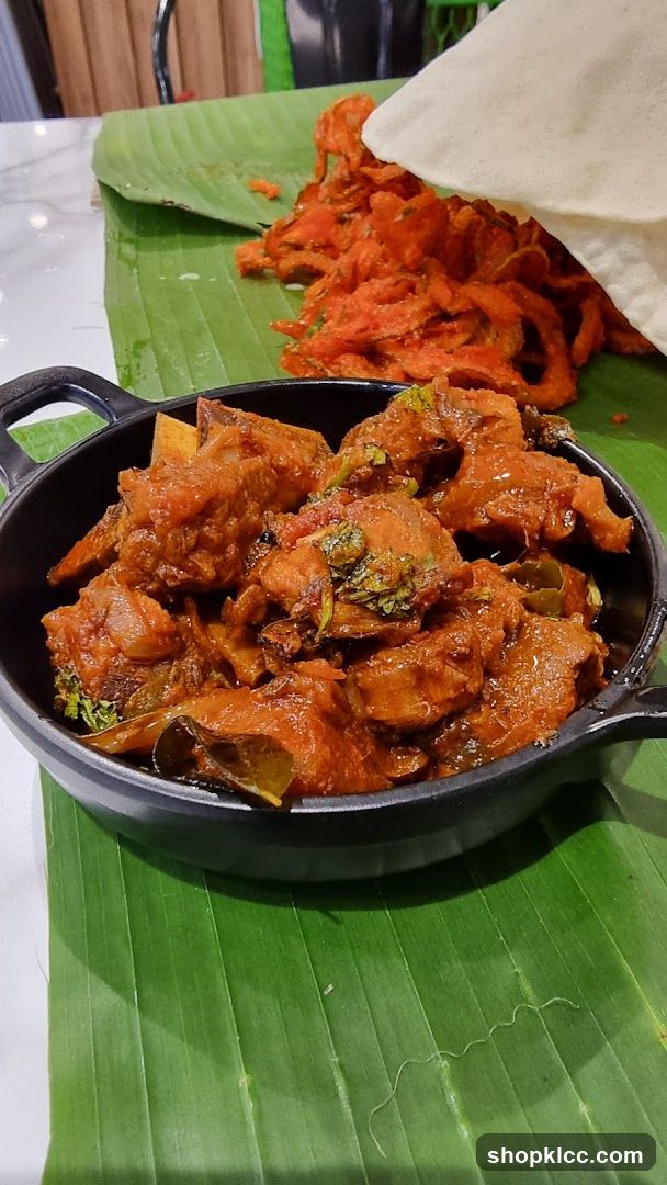 Spicy Meat Dish with Crispy Appetizer