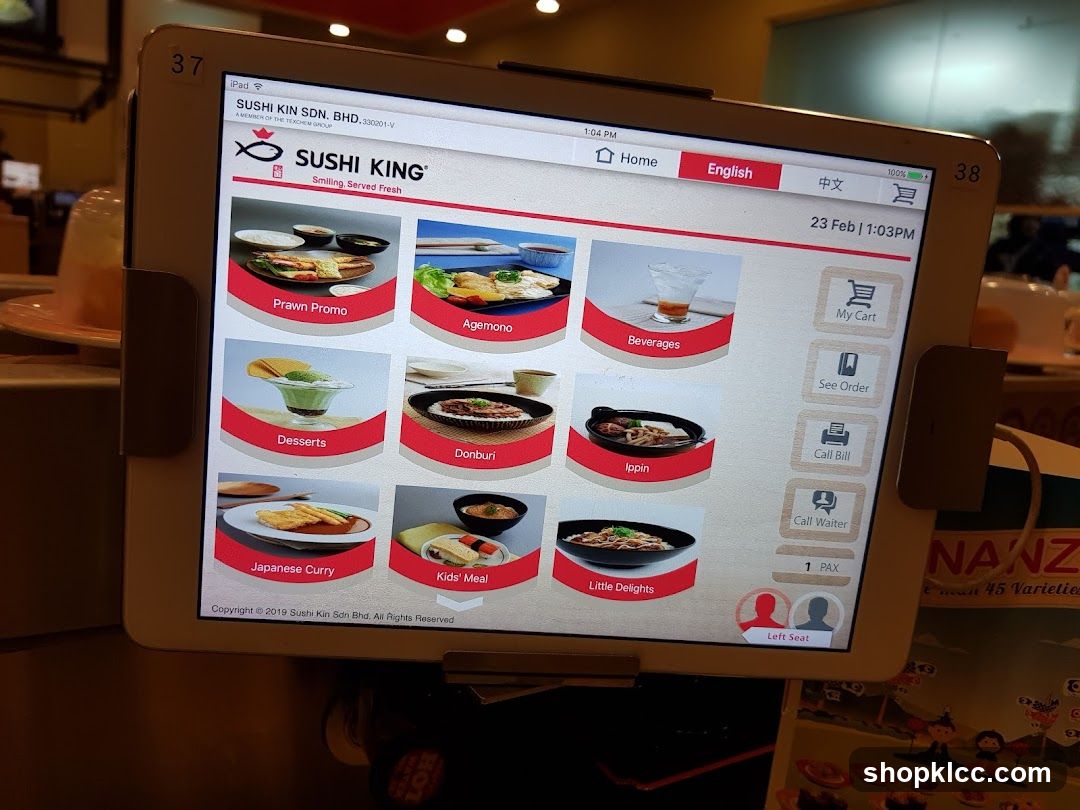Sushi King Menu