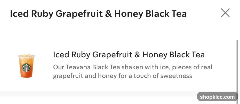 Iced Ruby Grapefruit & Honey Black Tea
